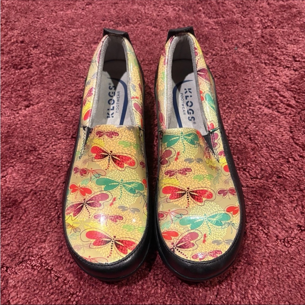 Klogs Multicolor Butterfly Slip-Ons